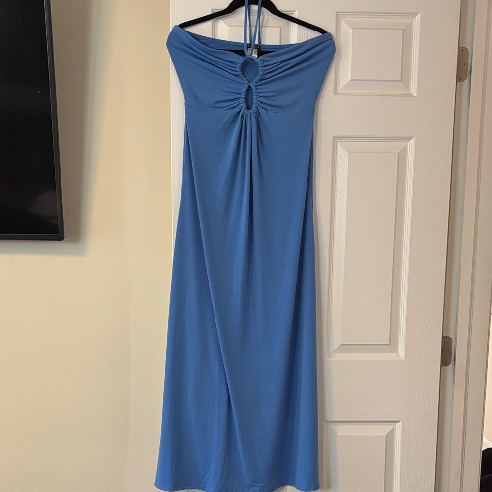 VENUS Strapless Blue Dress